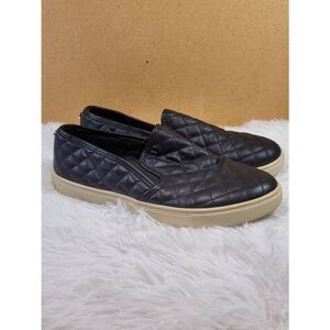 Steve Madden Women's Ecentrcq Black Leather Shoes- Size 9